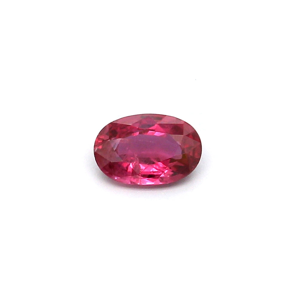 0.52ct Pinkish Red, Oval Ruby, Heated, Thailand - 6.04 x 4.01 x 2.29mm