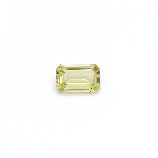 0.53ct Greenish Yellow, Octagon Sapphire, No Heat, Madagascar - 6.14 x 3.91 x 2.08mm
