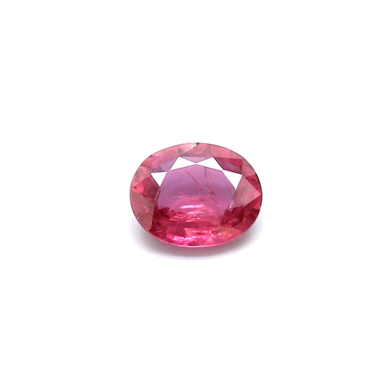 0.53ct Purplish Pink, Oval Sapphire, Heated, Thailand - 5.55 x 4.55 x 2.25mm