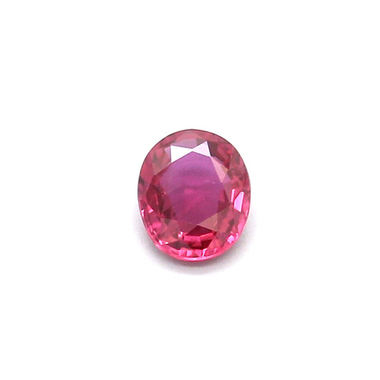 0.53ct Purplish Pink, Oval Sapphire, Heated, Thailand - 5.54 x 4.49 x 2.31mm