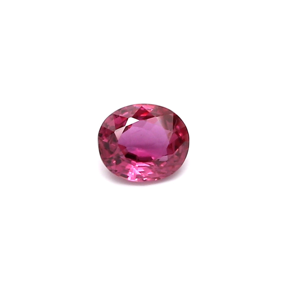 0.55ct Purplish Pink, Oval Sapphire, Heated, Thailand - 5.35 x 4.53 x 2.58mm