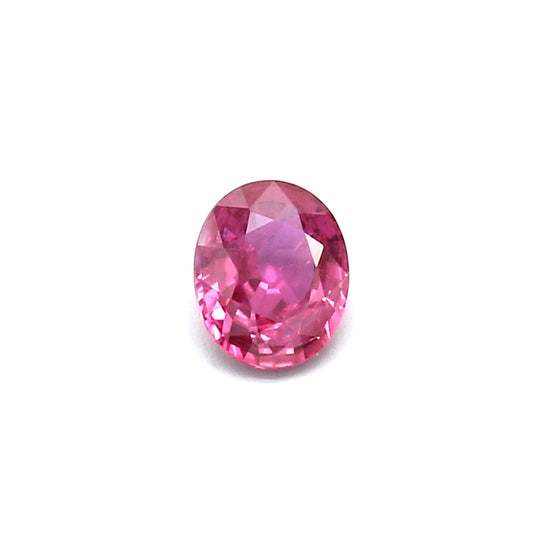 0.55ct Purplish Pink, Oval Sapphire, Heated, Thailand - 5.45 x 4.42 x 2.64mm