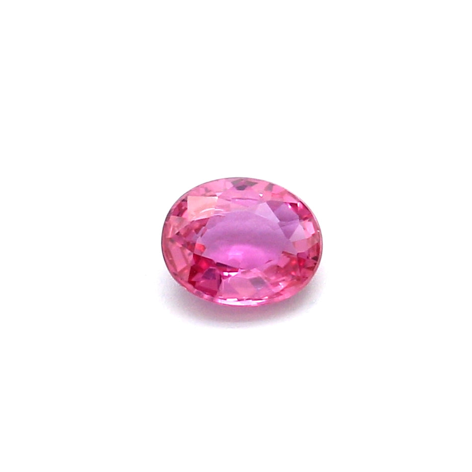 0.56ct Purplish Pink, Oval Sapphire, No Heat, Thailand - 5.48 x 4.45 x 2.39mm