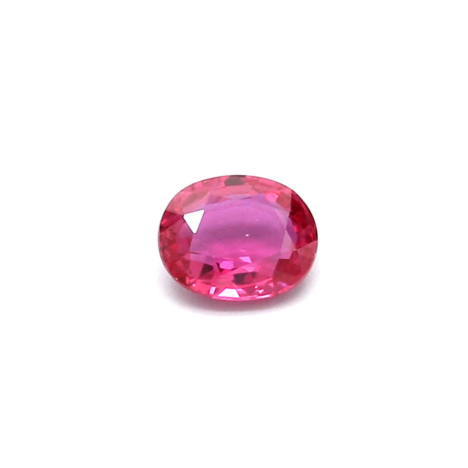 0.56ct Purplish Pink, Oval Sapphire, Heated, Thailand - 5.48 x 4.41 x 2.28mm