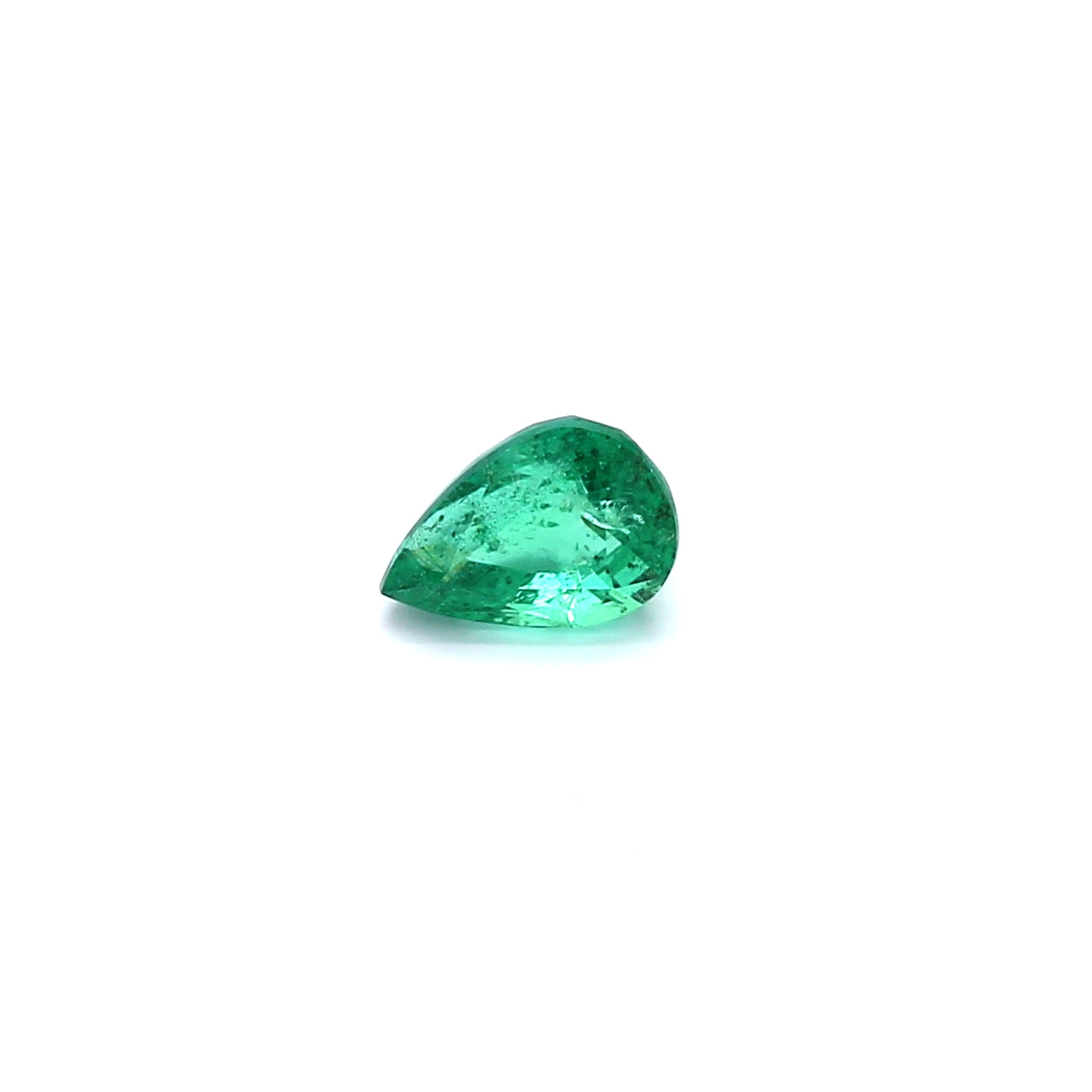 0.58ct Pear Shape Emerald, Minor Oil, Zambia - 6.22 x 4.44 x 3.81mm