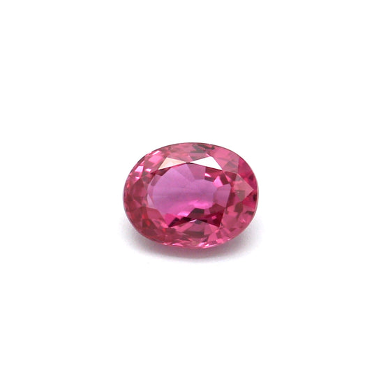 0.58ct Purplish Pink, Oval Sapphire, Heated, Thailand - 5.42 x 4.27 x 2.72mm