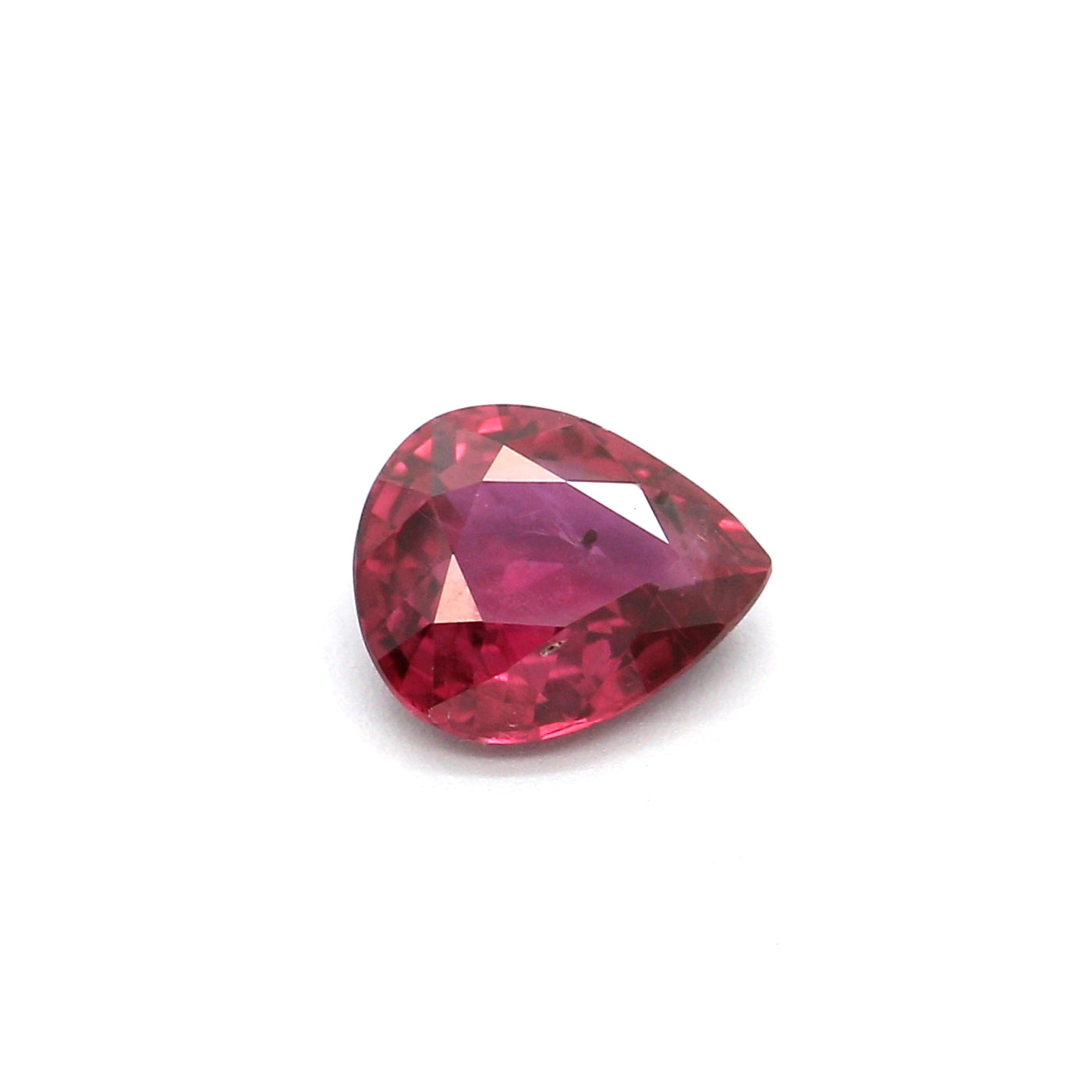 0.60ct Purplish Red, Pear Shape Ruby, Heated, Thailand - 5.92 x 4.93 x 2.49mm