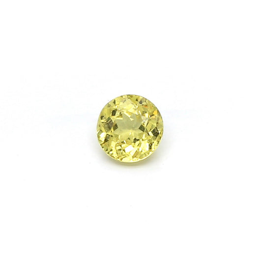 0.61ct Yellow, Round Sapphire, No Heat, Madagascar - 4.95 - 5.01 x 2.98mm