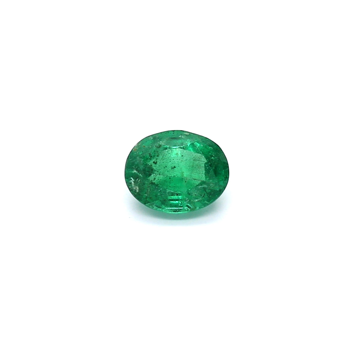 0.62ct Oval Emerald, Minor Oil, Zambia - 6.25 x 4.99 x 3.28mm