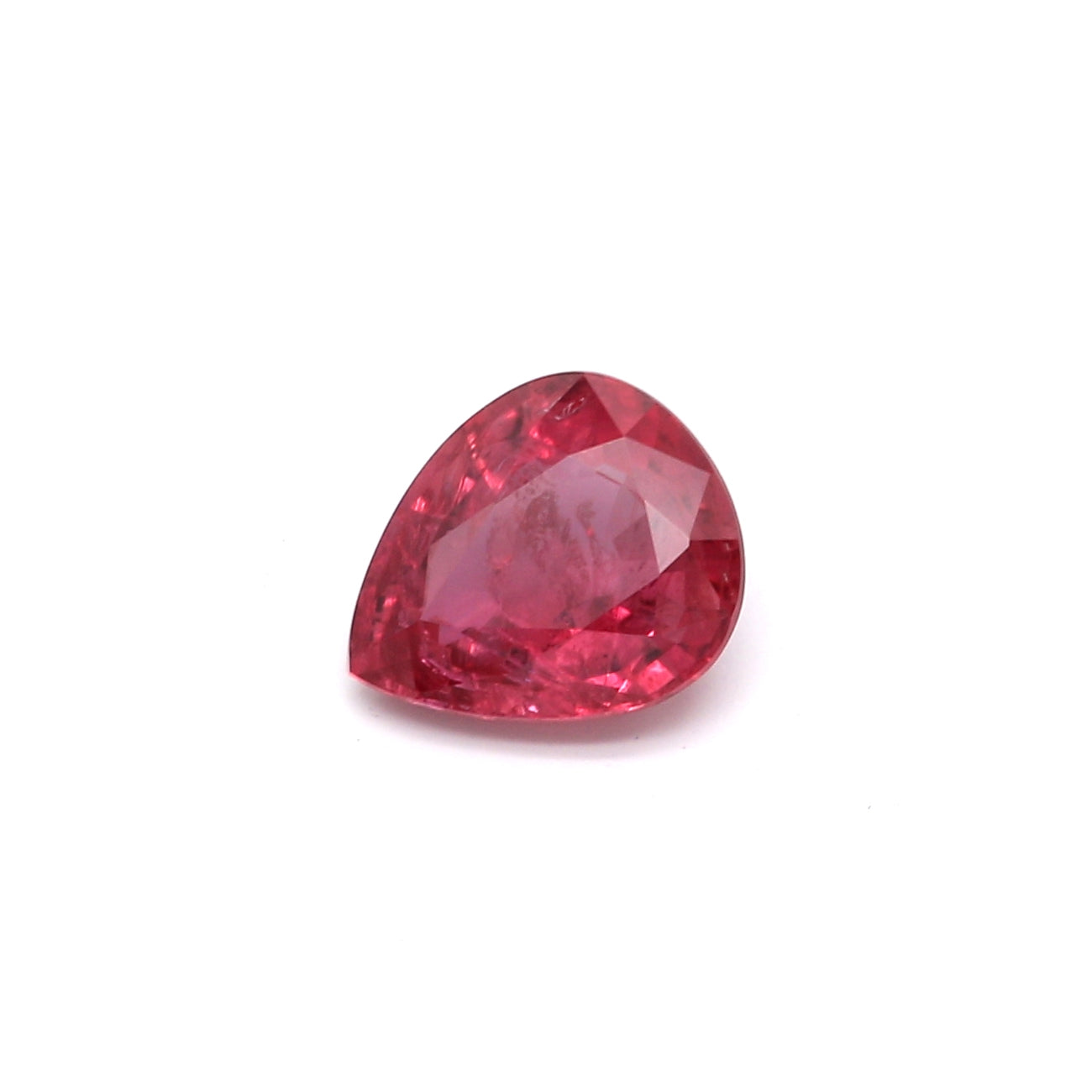 0.62ct Pinkish Red, Pear Shape Ruby, Heated, Thailand - 5.82 x 4.90 x 2.68mm