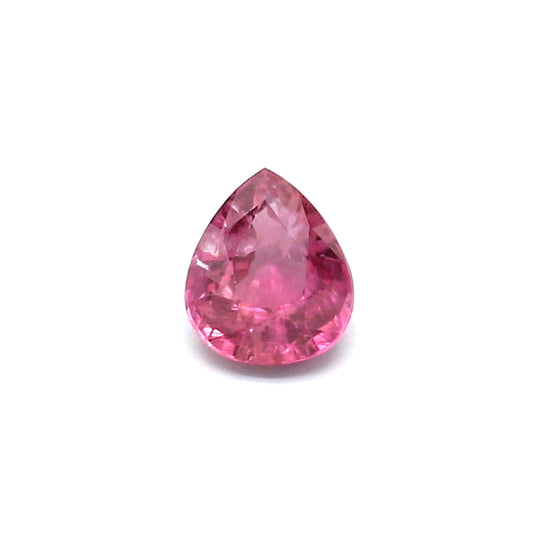 0.62ct Purplish Pink, Pear Shape Sapphire, Heated, Thailand - 5.78 x 4.78 x 2.80mm