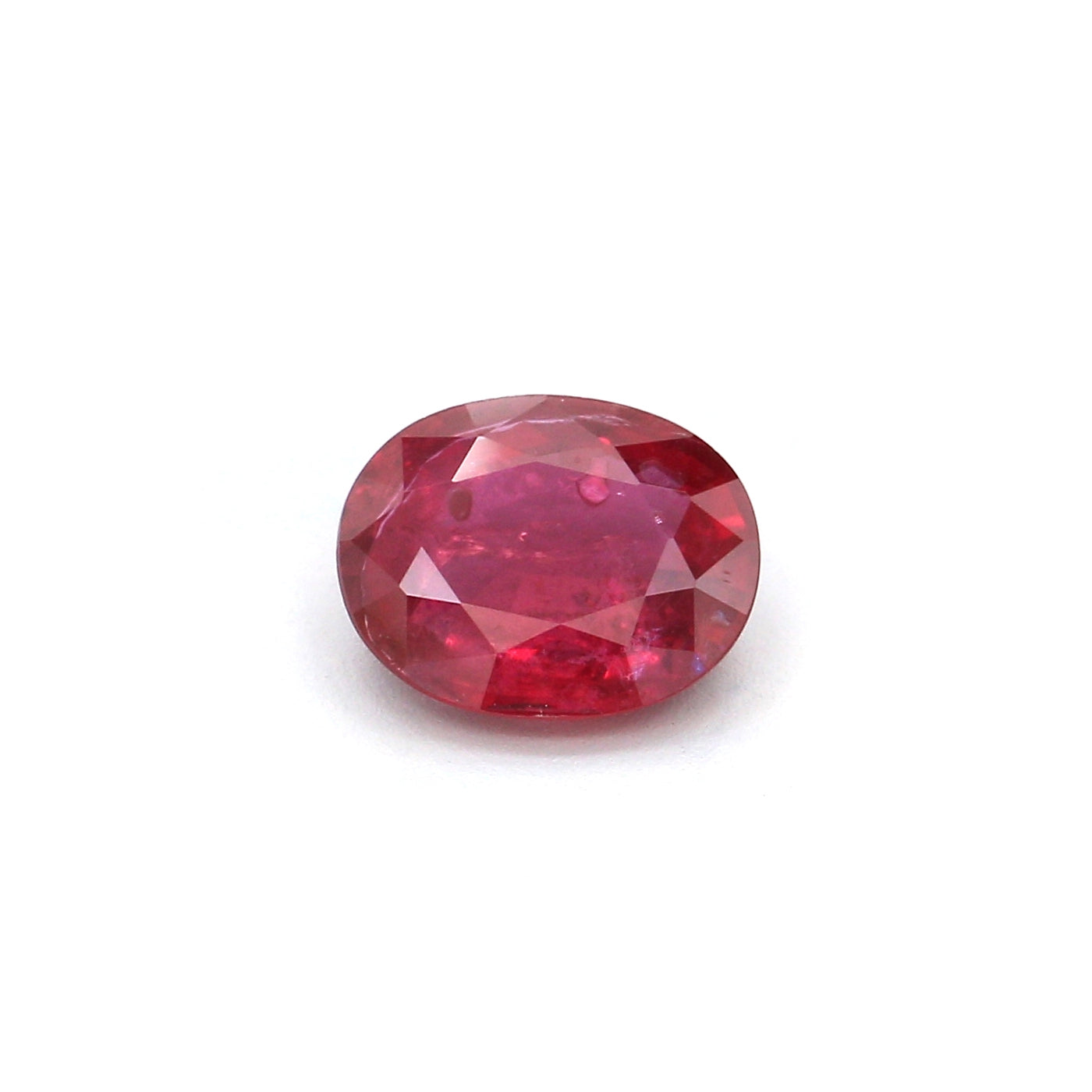 0.64ct Purplish Red, Oval Ruby, H(b), Thailand - 5.93 x 4.78 x 2.44mm