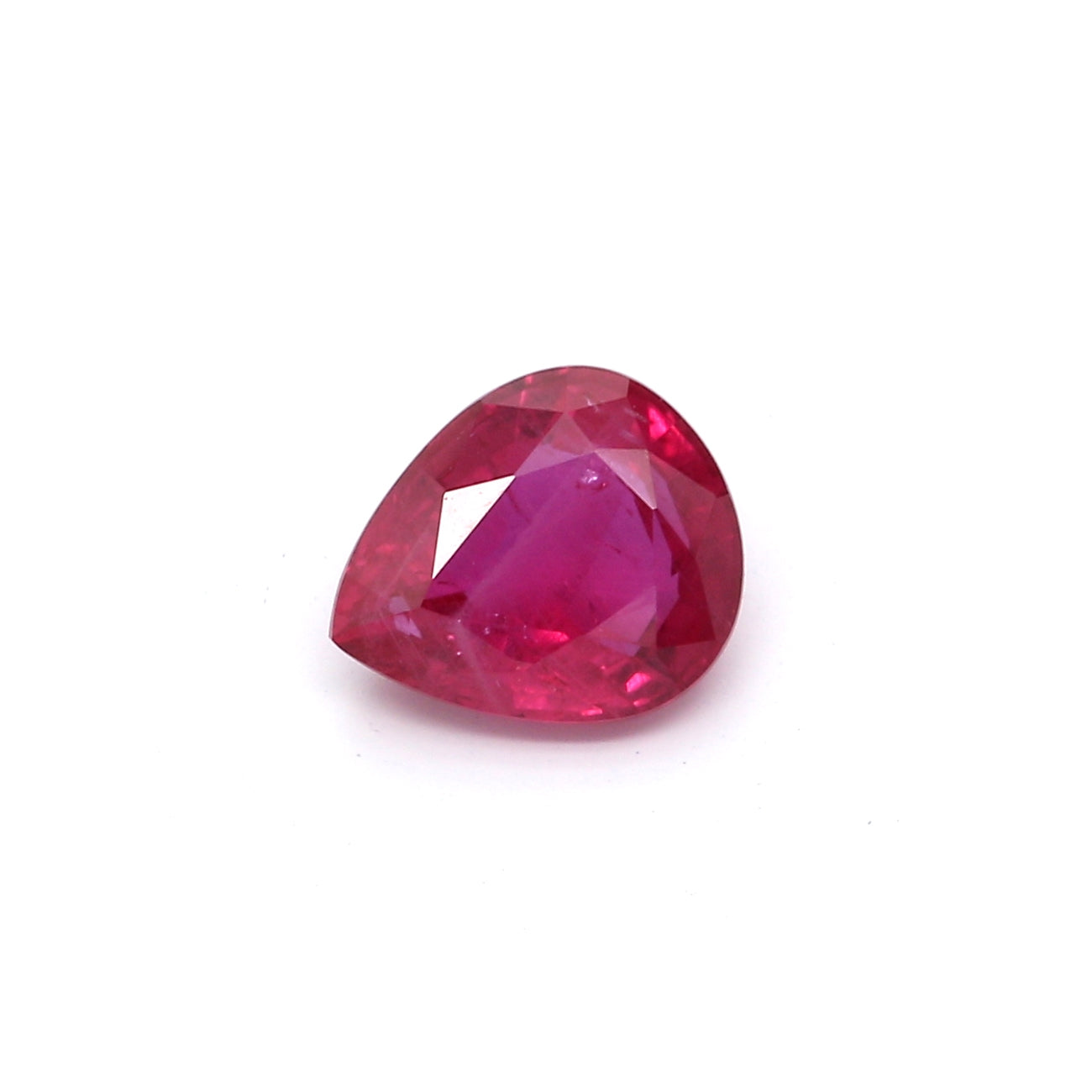 0.65ct Pinkish Red, Pear Shape Ruby, Heated, Thailand - 5.88 x 4.97 x 2.65mm