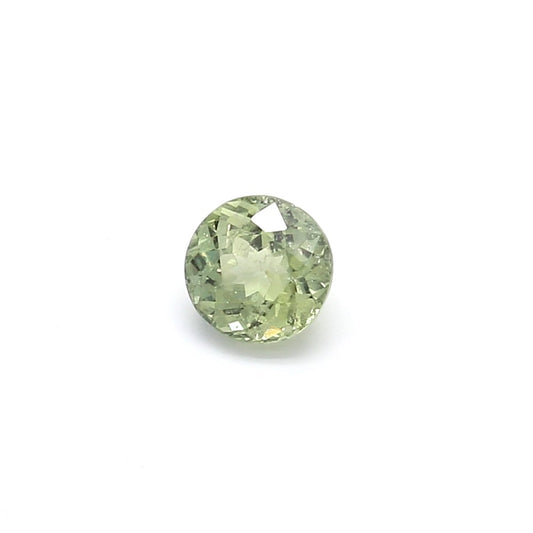 0.66ct Green, Round Sapphire, Heated, Madagascar - 4.84 - 4.94 x 3.24mm