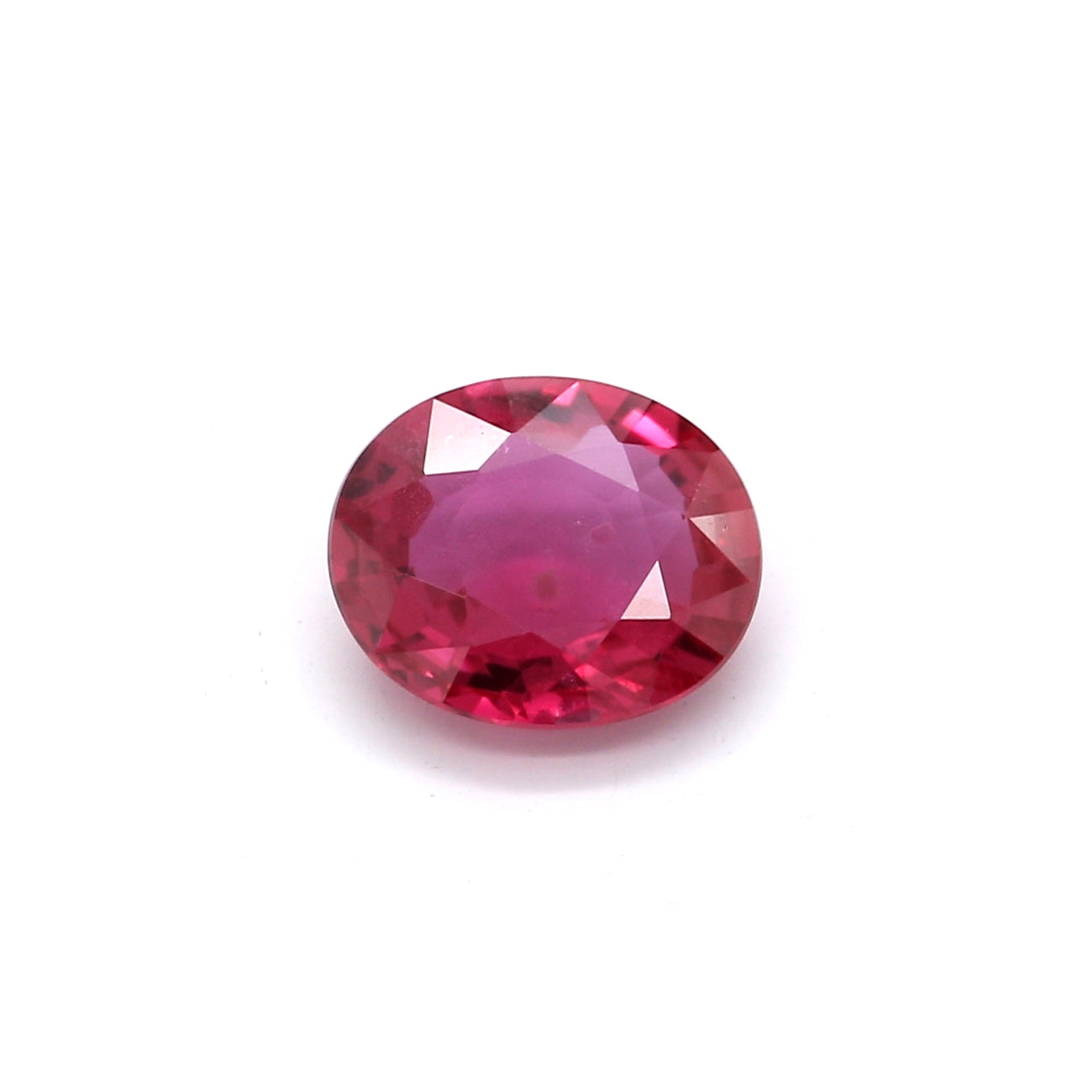 0.66ct Pinkish Red, Oval Ruby, H(b), Thailand - 5.98 x 5.09 x 2.39mm