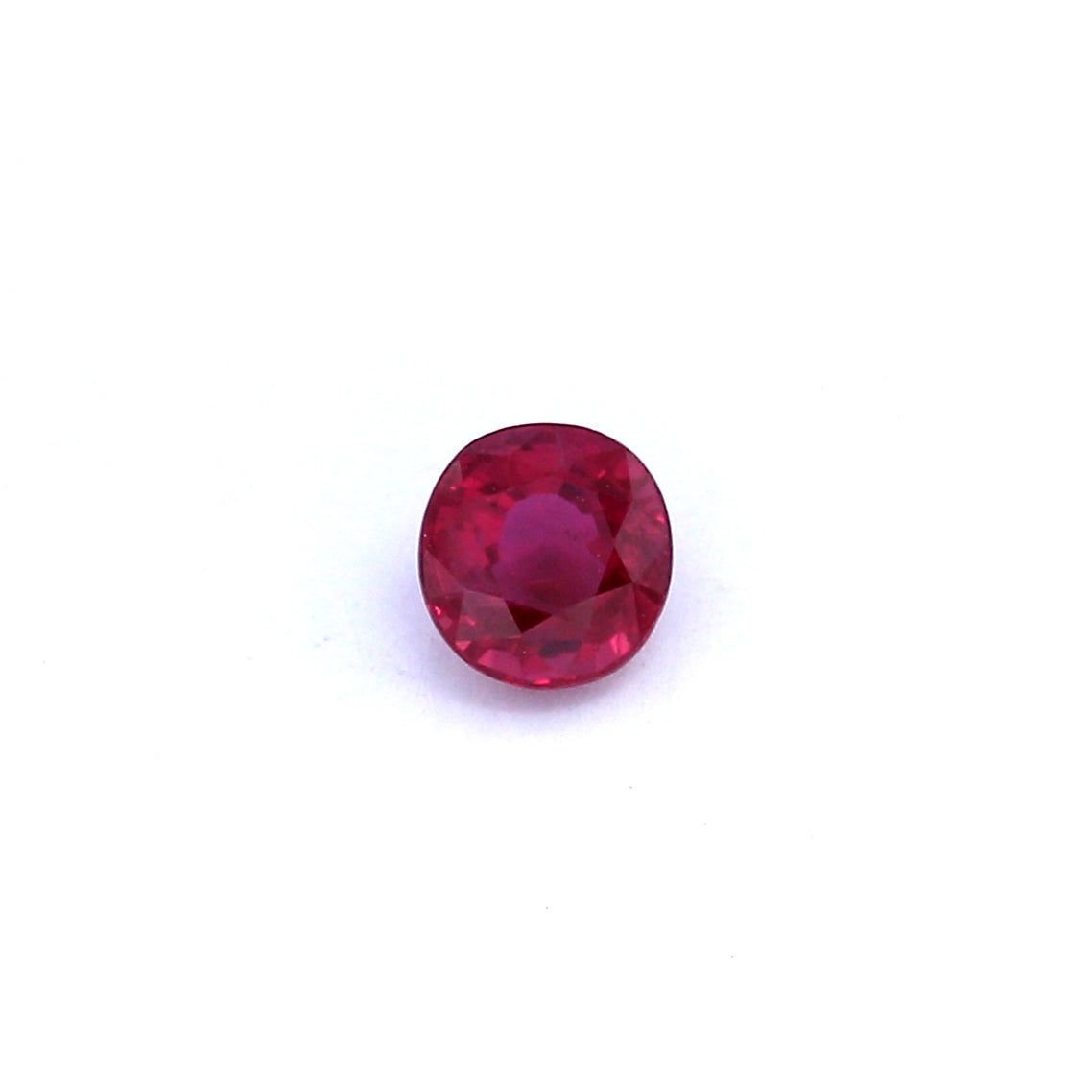 0.67ct Purplish Red, Round Ruby, Heated, Thailand - 4.64 x 4.86 x 3.19mm