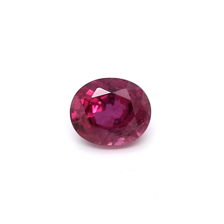 0.67ct Purplish Pink, Oval Sapphire, Heated, Thailand - 5.43 x 4.54 x 3.09mm