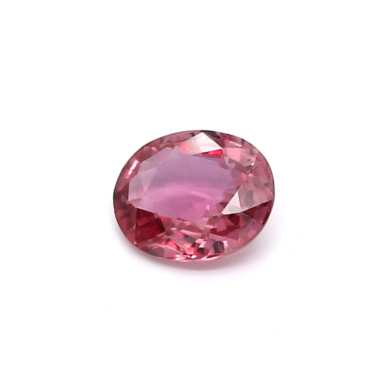0.70ct Orangy Pink, Oval Sapphire, H(a), Thailand - 6.04 x 4.99 x 2.57mm