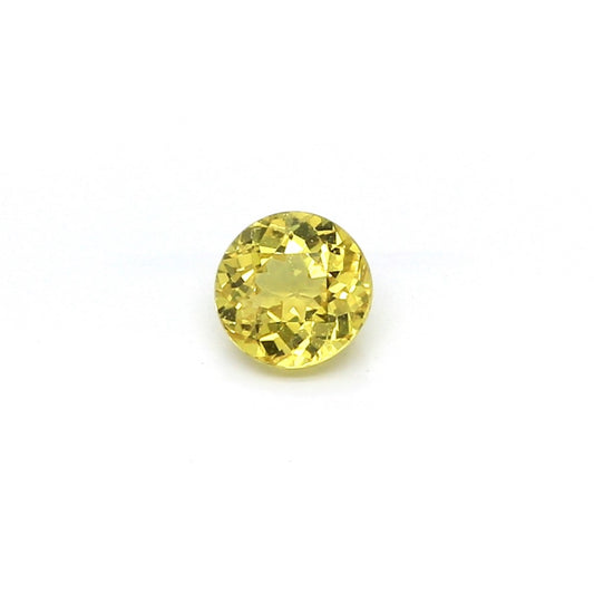 0.71ct Yellow, Round Sapphire, No Heat, Madagascar - 5.13 - 5.18 x 3.15mm