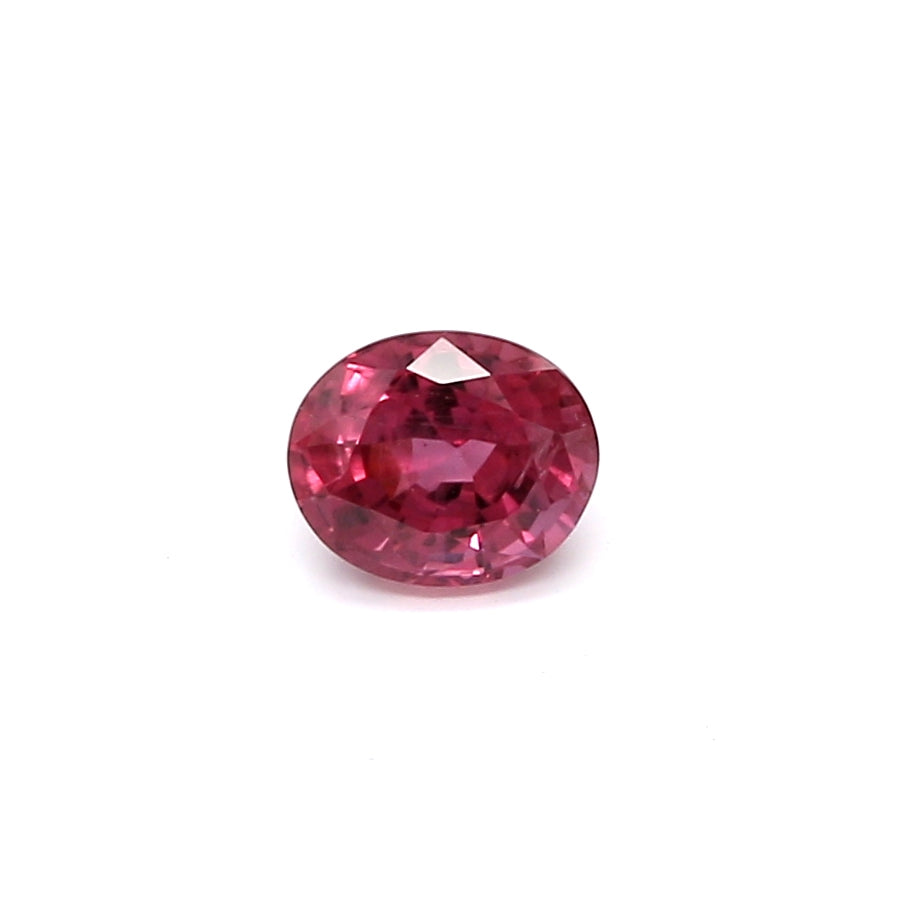 0.71ct Orangy Pink, Oval Sapphire, Heated, Thailand - 5.48 x 4.53 x 3.34mm