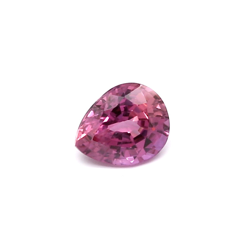 0.72ct Pink, Pear Shape Sapphire, Heated, Basaltic - 5.97 x 4.89 x 3.26mm
