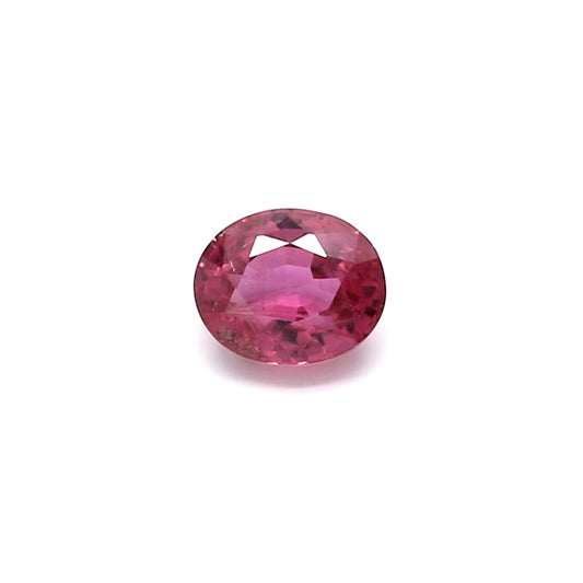 0.74ct Purplish Pink, Oval Sapphire, Heated, Thailand - 5.53 x 4.51 x 3.17mm