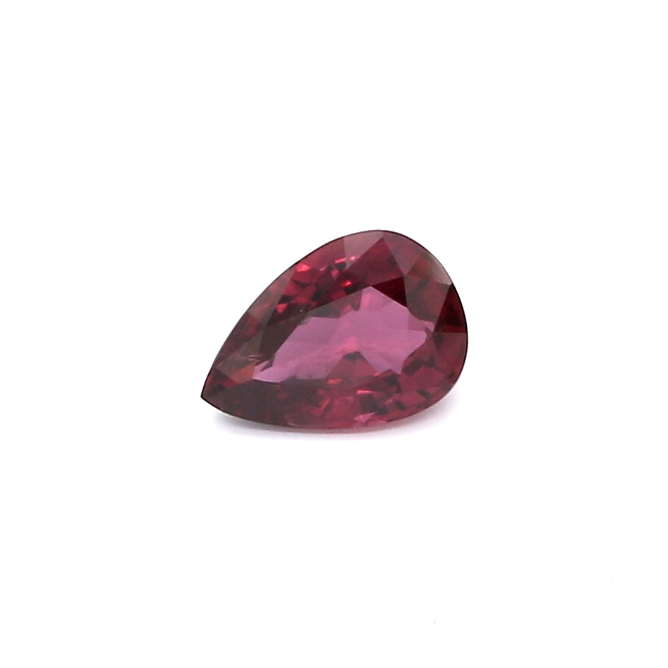 0.80ct Purplish Red, Pear Shape Ruby, Heated, Thailand - 6.92 x 4.79 x 3.02mm