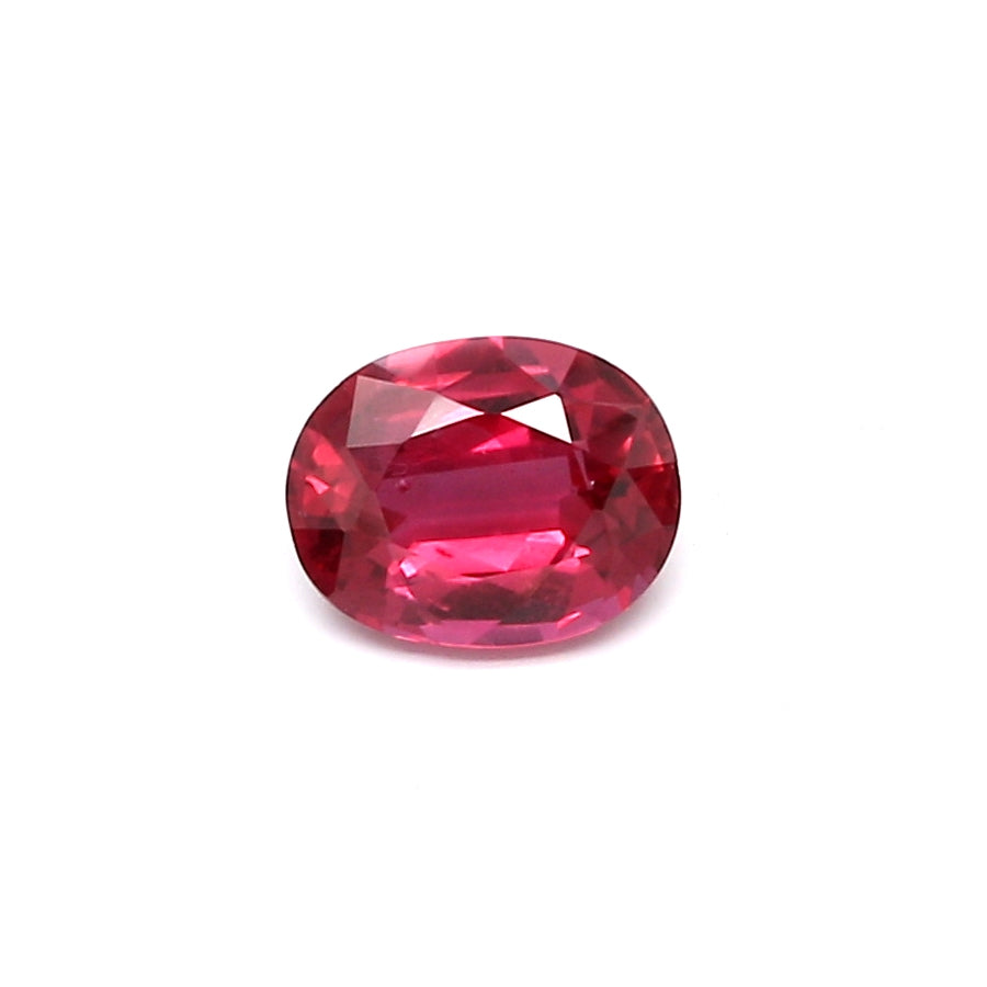 0.81ct Pinkish Red, Oval Ruby, Heated, Thailand - 6.33 x 4.99 x 2.83mm