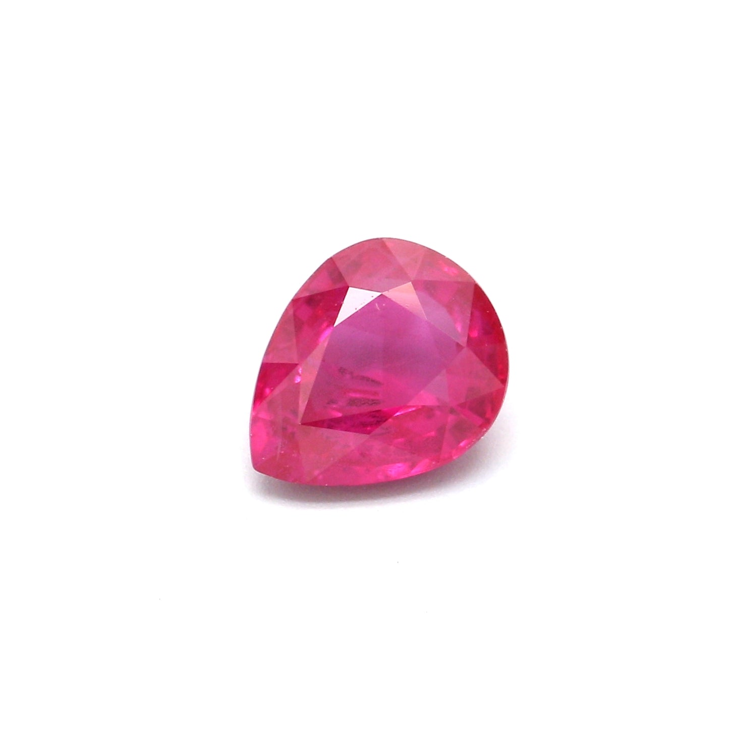 0.82ct Pear Shape Ruby, H(a), Myanmar - 6.56 x 5.39 x 2.91mm