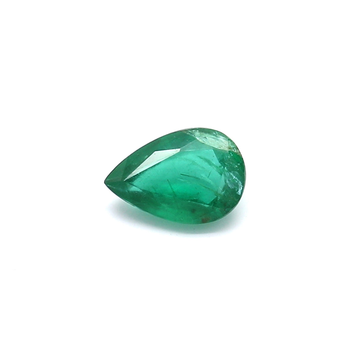 0.84ct Pear Shape Emerald, Moderate Oil, Zimbabwe - 8.02 x 5.47 x 3.15mm