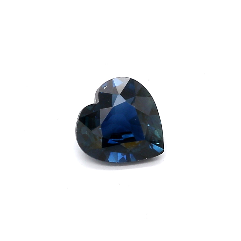 0.90ct Heart Shape Sapphire, Heated, Basaltic - 6.29 x 6.22 x 2.99mm