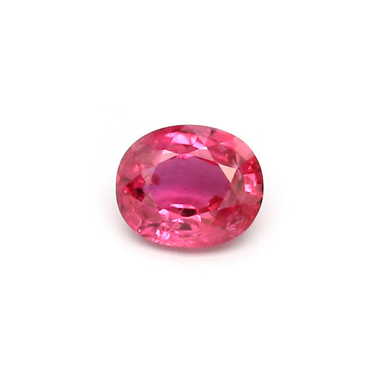0.91ct Pinkish Red, Oval Ruby, H(a), Thailand - 6.32 x 5.25 x 2.99mm