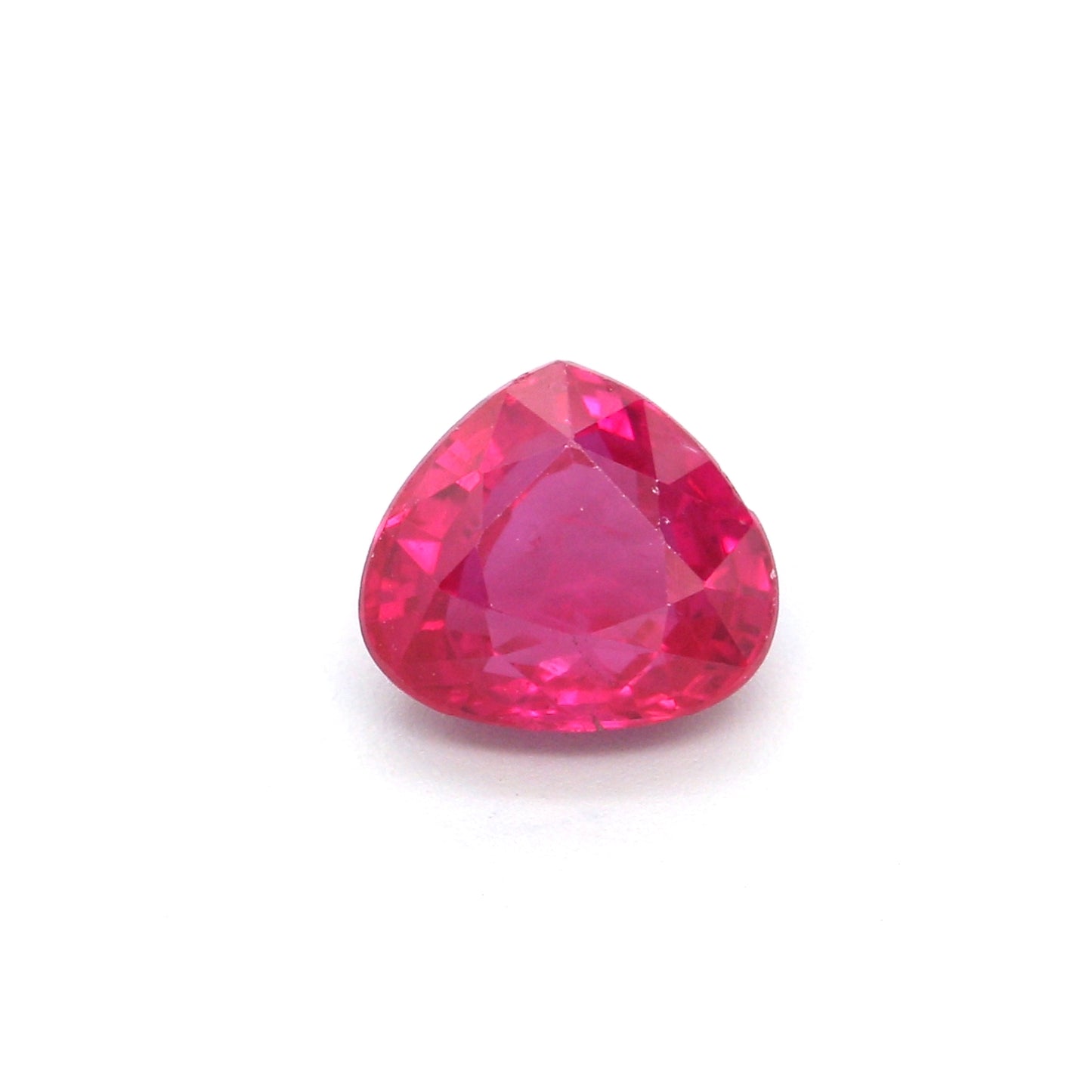 0.95ct Pinkish Red, Pear Shape Ruby, H(a), Myanmar - 5.42 x 6.10 x 3.42mm