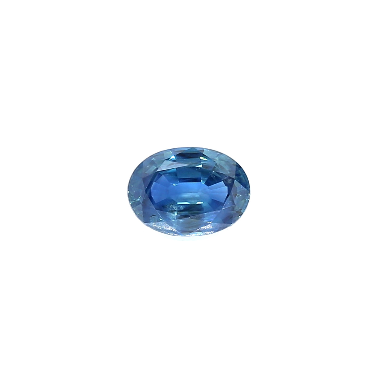 0.98ct Greenish Blue, Oval Sapphire, Heated, Sri Lanka - 6.99 x 5.11 x 3.13mm