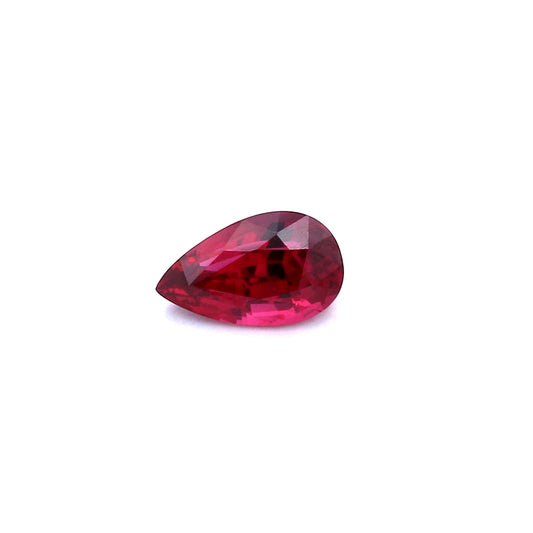 1.01ct Purplish Red, Pear Shape Ruby, No Heat, Thailand - 7.76 x 4.66 x 3.72mm