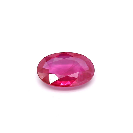 1.01ct Pinkish Red, Oval Ruby, H(b), Myanmar - 8.00 x 5.58 x 2.31mm