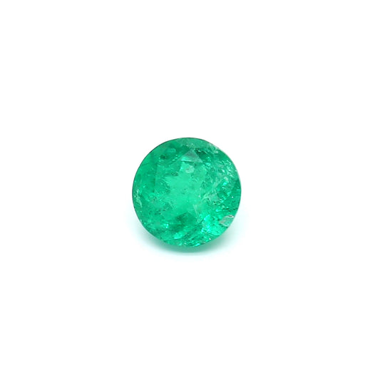 1.02ct Round Emerald, Moderate Resin, Colombia - 6.31 x 6.39 x 4.37mm