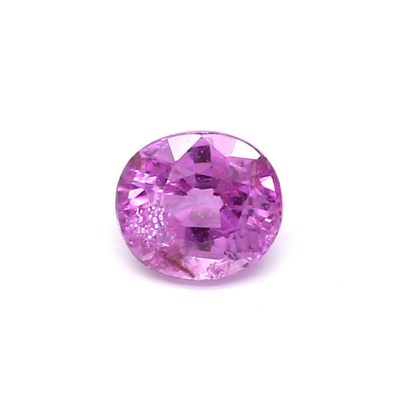 1.06ct Purplish Pink, Oval Sapphire, Heated, Madagascar - 5.91 x 5.29 x 3.85mm