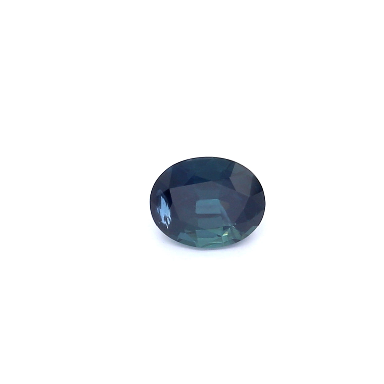 1.08ct Greenish Blue, Oval Sapphire, Heated, Basaltic - 6.35 x 5.10 x 4.01mm