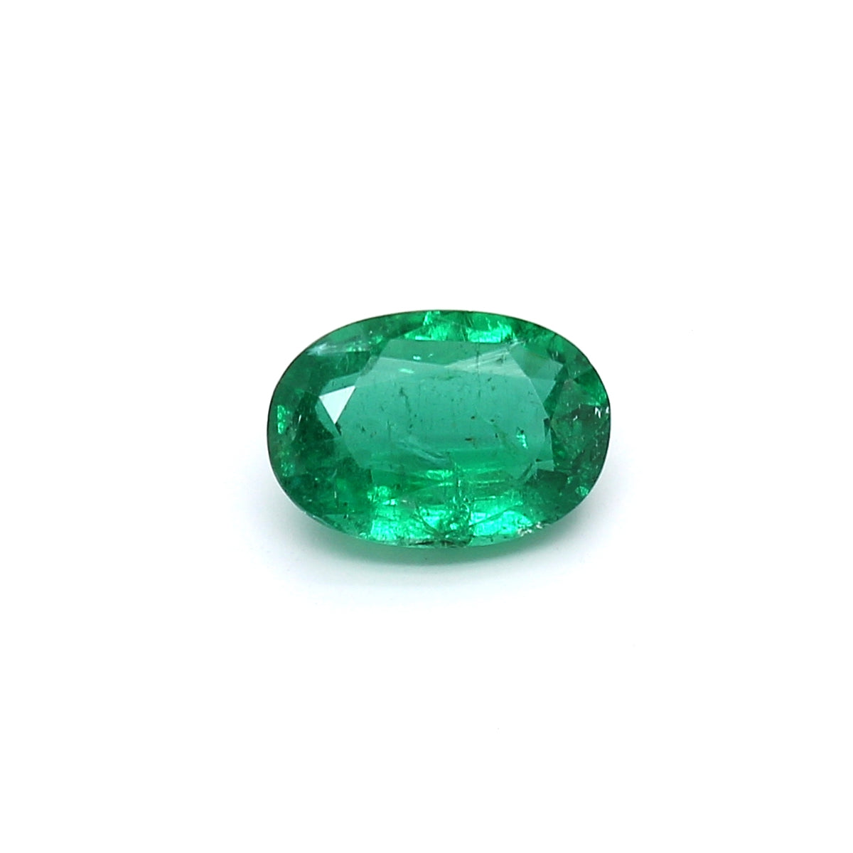 1.14ct Oval Emerald, Minor Oil, Zambia - 8.42 x 5.87 x 3.48mm