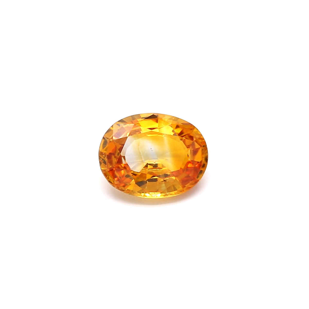 1.17ct Orangy Yellow, Oval Sapphire, Heated, Sri Lanka - 7.52 x 5.94 x 3.06mm