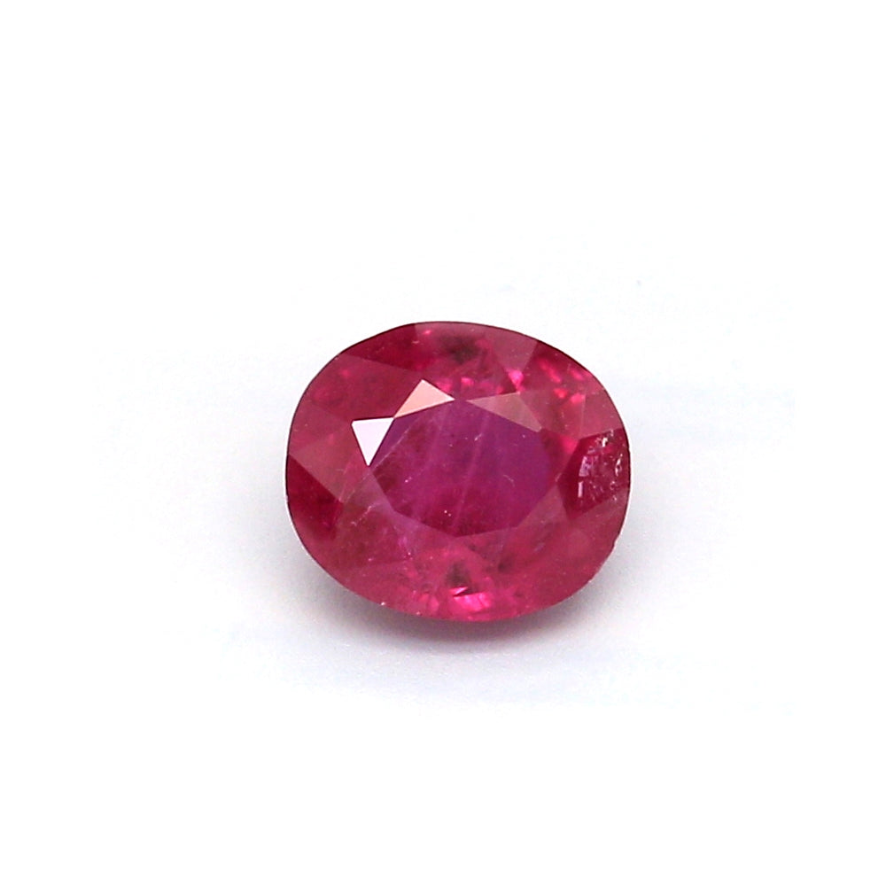 1.18ct Pinkish Red, Oval Ruby, H(b), Madagascar - 6.49 x 5.60 x 3.63mm