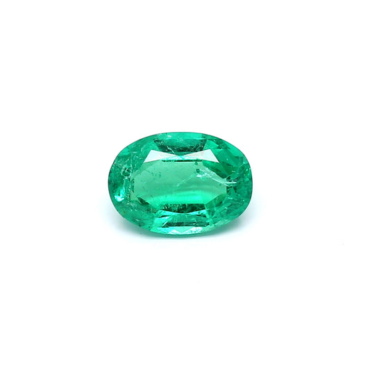 1.19ct Oval Emerald, Moderate Oil, Colombia - 8.48 x 6.04 x 3.65mm