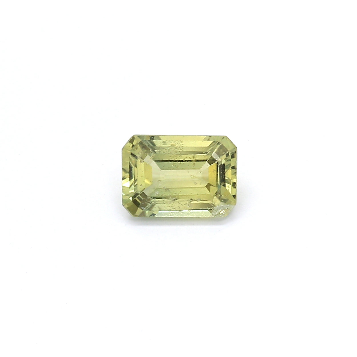 1.20ct Greenish Yellow, Octagon Sapphire, No Heat, Madagascar - 7.07 x 5.08 x 3.17mm