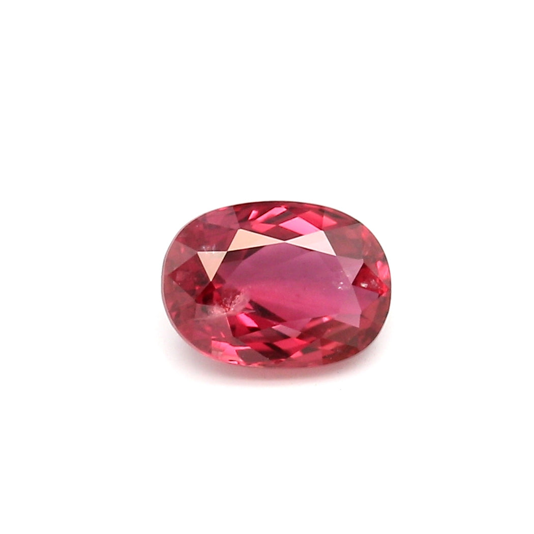 1.21ct Pinkish Red, Oval Ruby, Heated, Thailand - 7.25 x 5.27 x 3.51mm