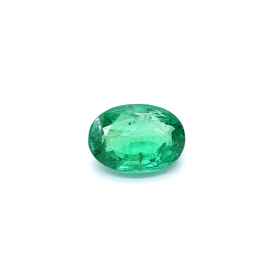1.22ct Oval Emerald, Minor Oil, Zambia - 8.31 x 5.95 x 3.63mm