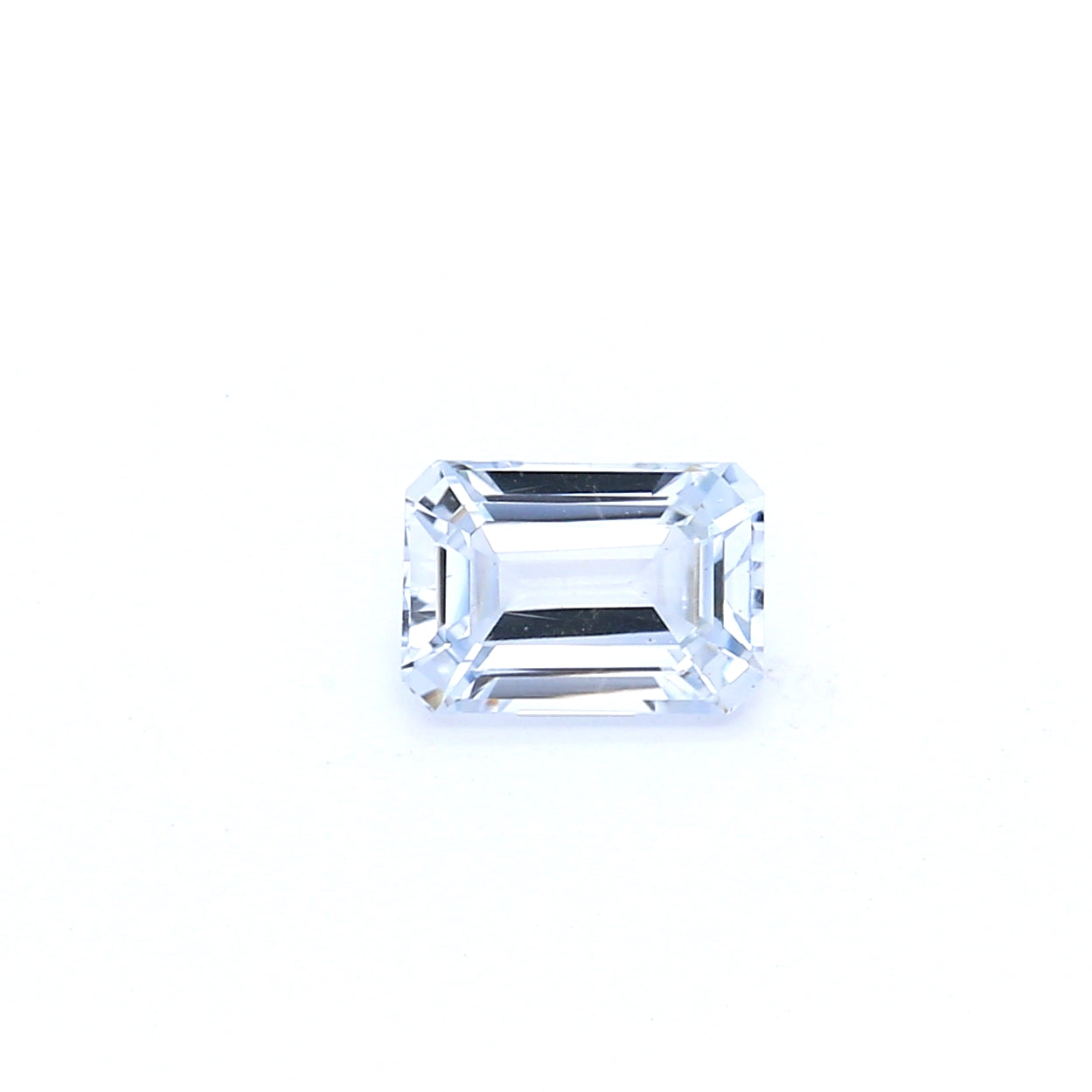 1.23ct White, Octagon Sapphire, Heated, East Africa - 6.99 x 4.89 x 3.27mm
