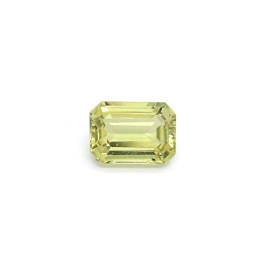 1.25ct Yellowish Green, Octagon Sapphire, No Heat, Madagascar - 7.12 x 5.15 x 3.08mm