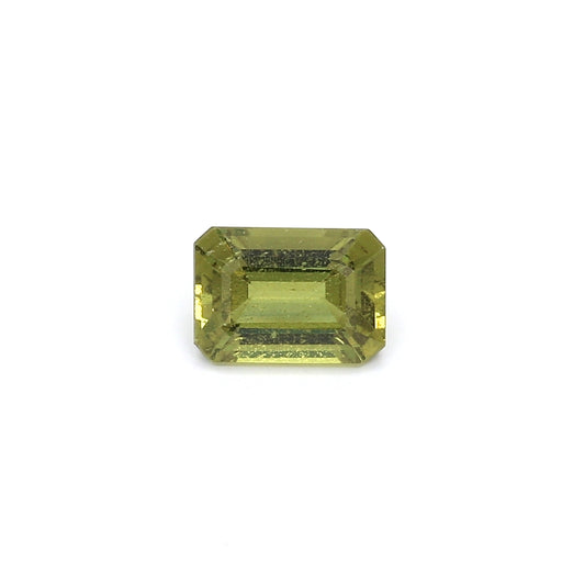 1.32ct Yellowish Green, Octagon Sapphire, No Heat, Madagascar - 7.14 x 5.14 x 3.43mm
