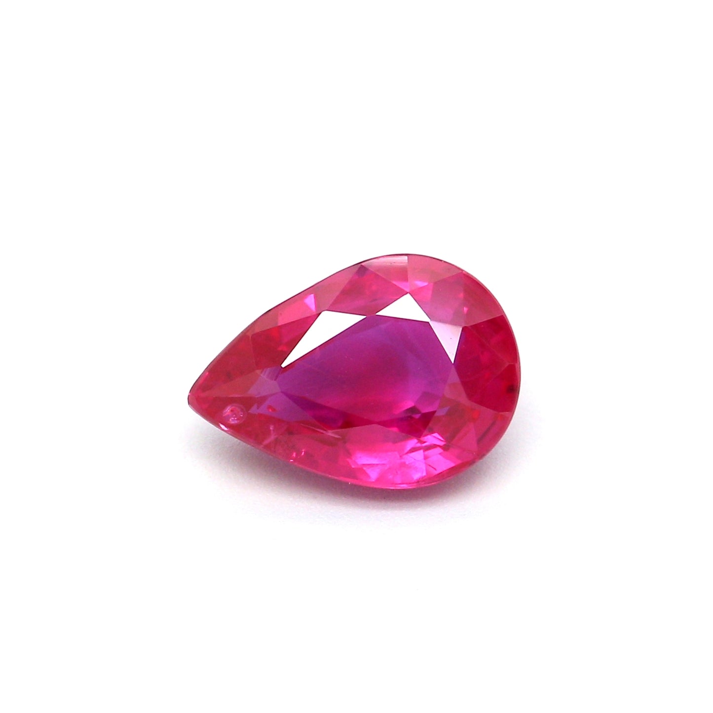 1.34ct Pinkish Red, Pear Shape Ruby, H(a), Myanmar - 7.95 x 5.61 x 3.49mm